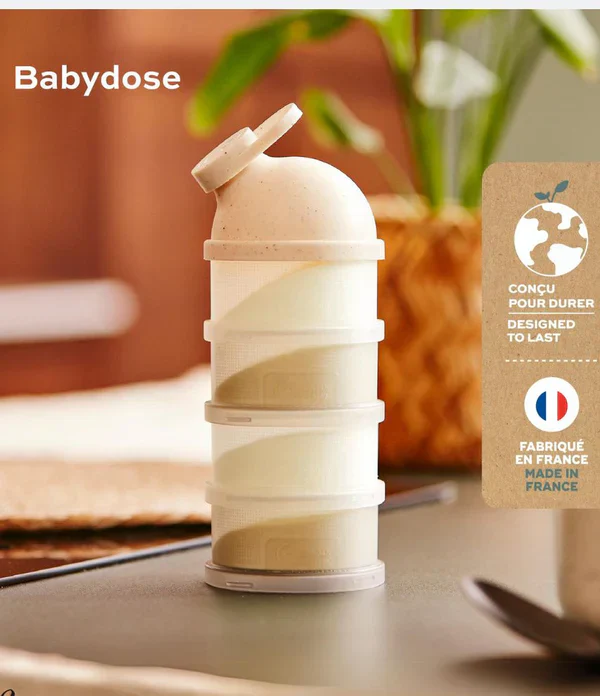 babymoov babydose – compartiments empilables Boite doseuse babydose minéral sand - Babymoov