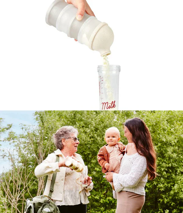babymoov boîte doseuse – ouverture pratique Boite doseuse babydose minéral sand - Babymoov
