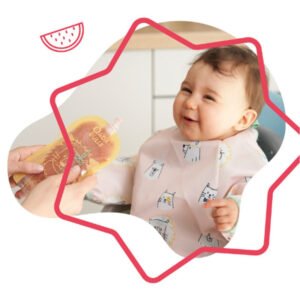 badabulle bavoir animaux rose – motifs Bavoir manches longues animaux rose - Badabule