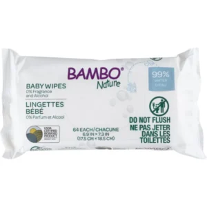Lingettes 99% D'eau (64 pcs) – Bambo Nature