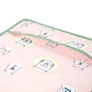 bavoir rose avec ramasse miette Bavoir manches longues animaux rose - Badabule