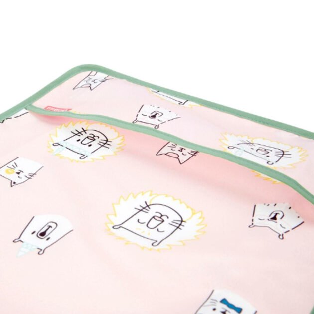 bavoir rose avec ramasse miette Bavoir manches longues animaux rose - Badabule