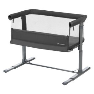 berceau-zina-plié-graphite Berceau Cododo Zina 2en1 Minéral Graphite - Bébé Confort