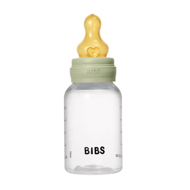 BIBS – Biberon rond 150 ml en latex Slow Flow – Sage