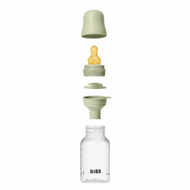 BIBS – Biberon rond 150 ml en latex Slow Flow – Sage