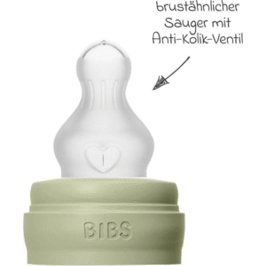 BIBS – Biberon rond 150 ml en silicone slow flow – Sage