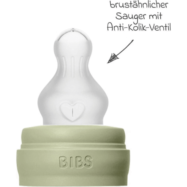 BIBS – Biberon rond 150 ml en silicone slow flow – Sage