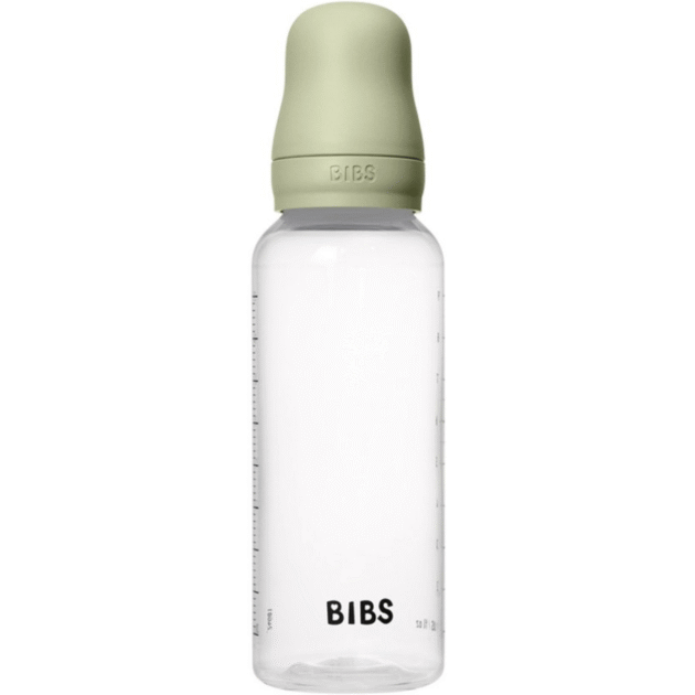 biberon rond 270 ml en silicone medium flow – sage BIBS – Biberon rond 270 ml en silicone medium Flow – Sage