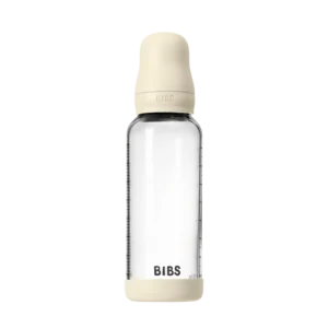 BIBS – Biberon en verre rond latex 240ml medium Flow – Ivory