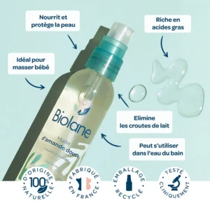 Huile d'amande douce 75 ml - Biolane