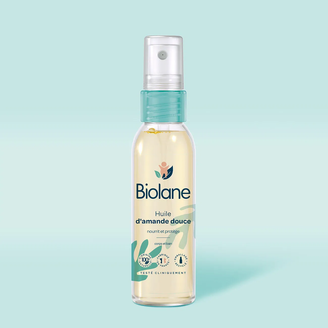 biolane huile d’amande douce – vue de profil 75 ml Huile d'amande douce 75 ml - Biolane