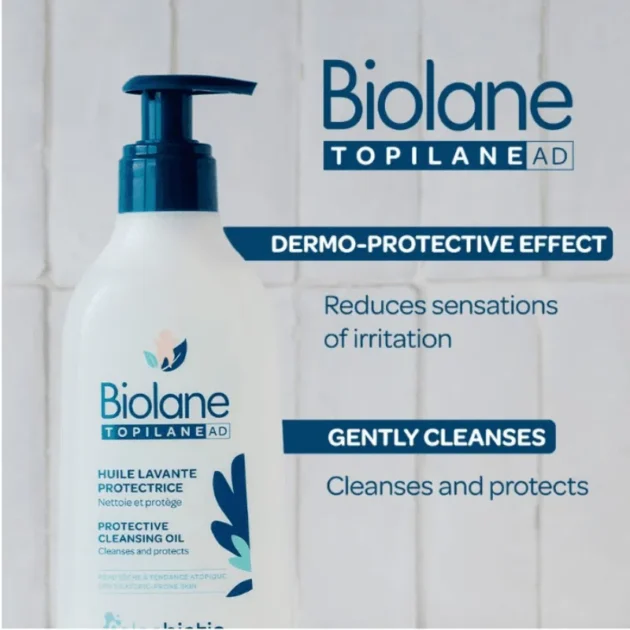 biolane – soin relipidant bébé Topilane AD huile lavante protectrice 350 ml - Biolane