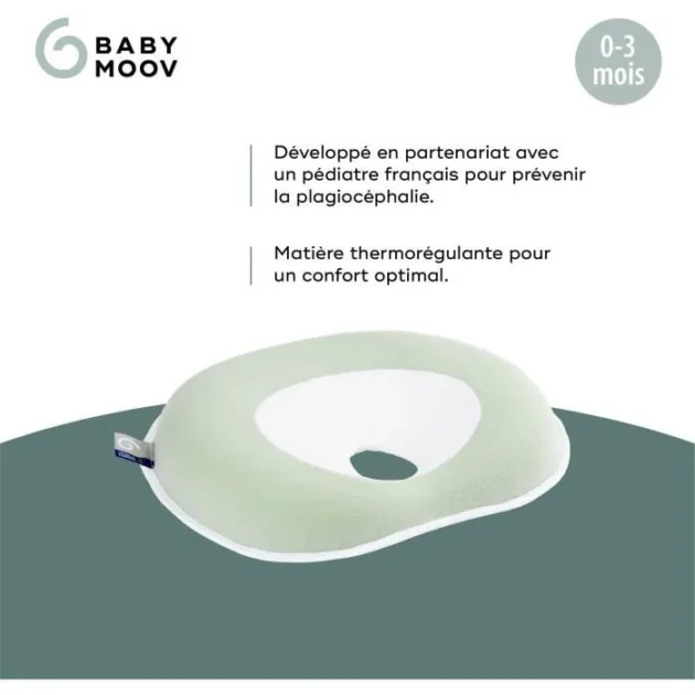 cale-tête cosyhead fresh sage green Cale-tête Cosyhead Fresh Sage Green - Babymoov