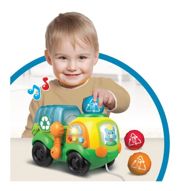 Camion de recyclage à tirer Go Green - Winfun