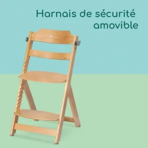 Chaise haute Timba avec coussin natural wood - Bebeconfort