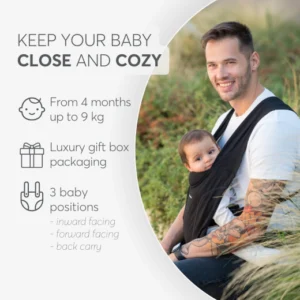 Porte-bébé Riley beige - Kikkaboo