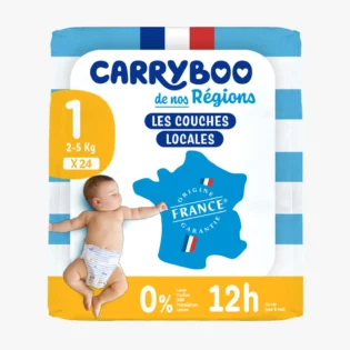 Couches écologiques taille1 (2-5kg) 24 unités – Carryboo