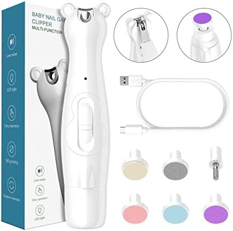 coupe-ongles pour bébé3 Lime et coupe-ongles électrique 2en1 rechargeable bébé