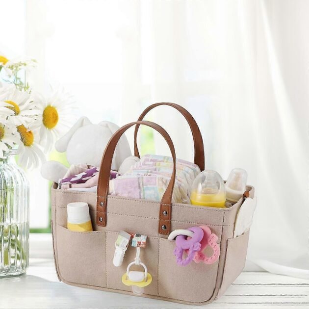 grand panier de rangement en feutrine pour accessoires Panier de rangement