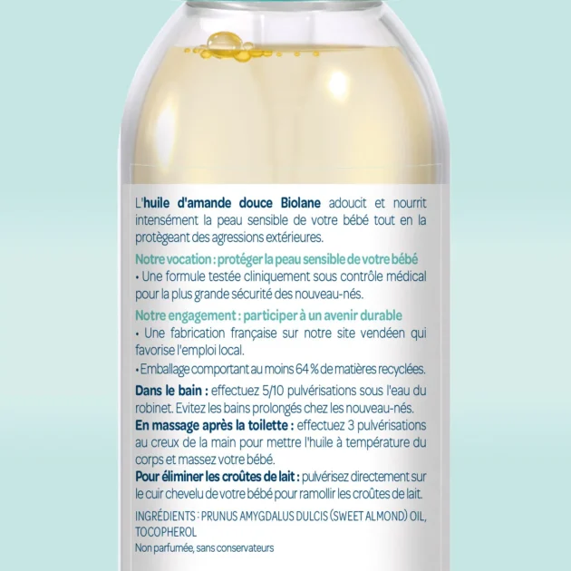 Huile d'amande douce 75 ml - Biolane