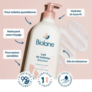 lait de toilette – texture douce et crémeuse Lait de Toilette Douceur 750 ml - Biolane