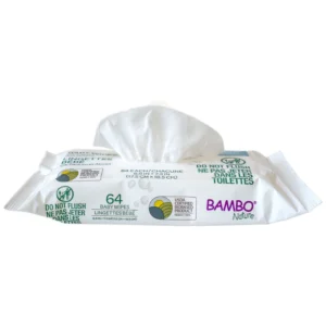 Lingettes 99% D'eau (64 pcs) – Bambo Nature
