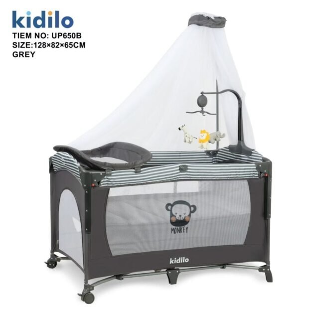lit parc cododo multifonctionnel up650b - kidilo gris Lit parc cododo multifonctionnel UP650B - Kidilo
