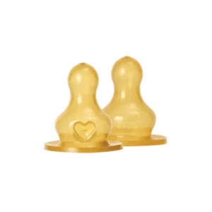 Lot de 2 Tétines en Latex Medium Flow Biberons Ronds - Bibs