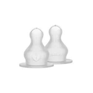 Lot de 2 Tétines en Silicone Fast Flow Biberons Ronds – Bibs