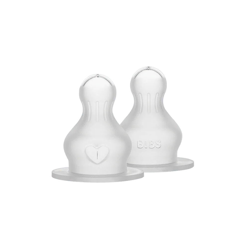 Lot de 2 Tétines en Silicone Fast Flow Biberons Ronds – Bibs
