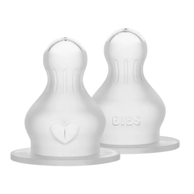 lot de 2 tétines en silicone slow flow biberons ronds – bibs Lot de 2 Tétines en Silicone Slow Flow Biberons Ronds – Bibs
