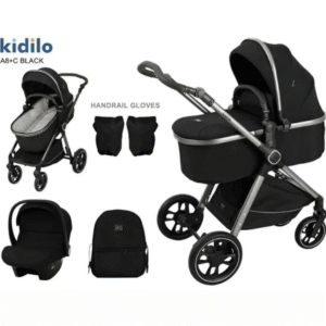 pack poussette a8+c pour bebe - kidilo noir Pack Poussette A8+C Pour Bebe - Kidilo