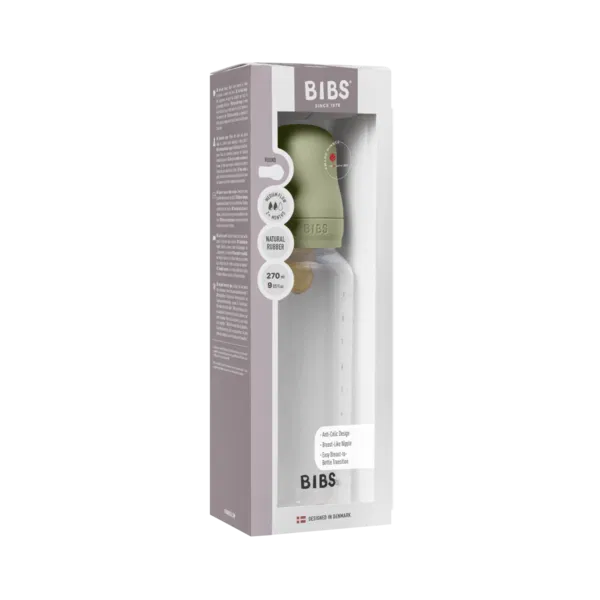 BIBS – Biberon rond 270 ml en latex medium Flow – Sage