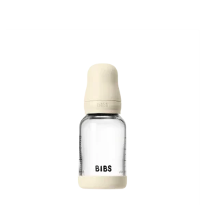 BIBS – Biberon en verre rond silicone 120ml Slow Flow – Ivory