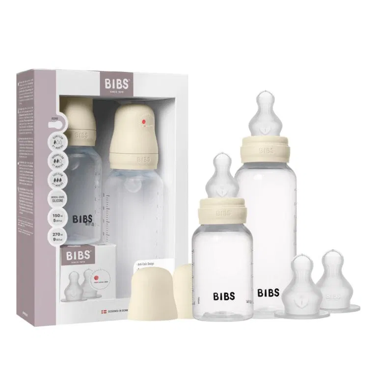 BIBS –  Biberon grow and flow silicone set 150ml + 270ml - Ivory