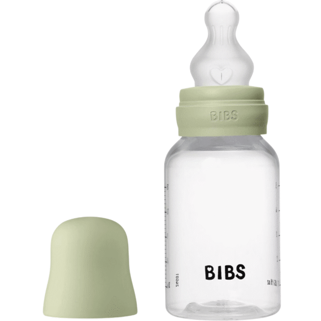 BIBS – Biberon rond 150 ml en silicone slow flow – Sage