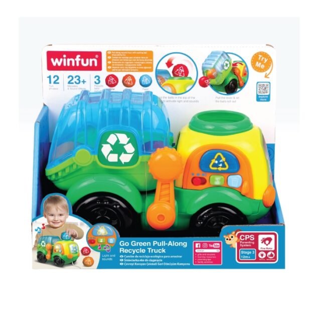 Camion de recyclage à tirer Go Green - Winfun