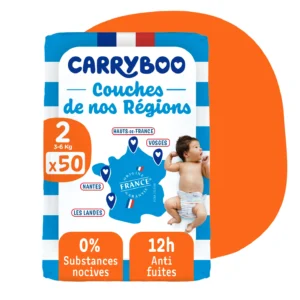 Couches écologiques taille2 (3-6kg) 50 unités – Carryboo