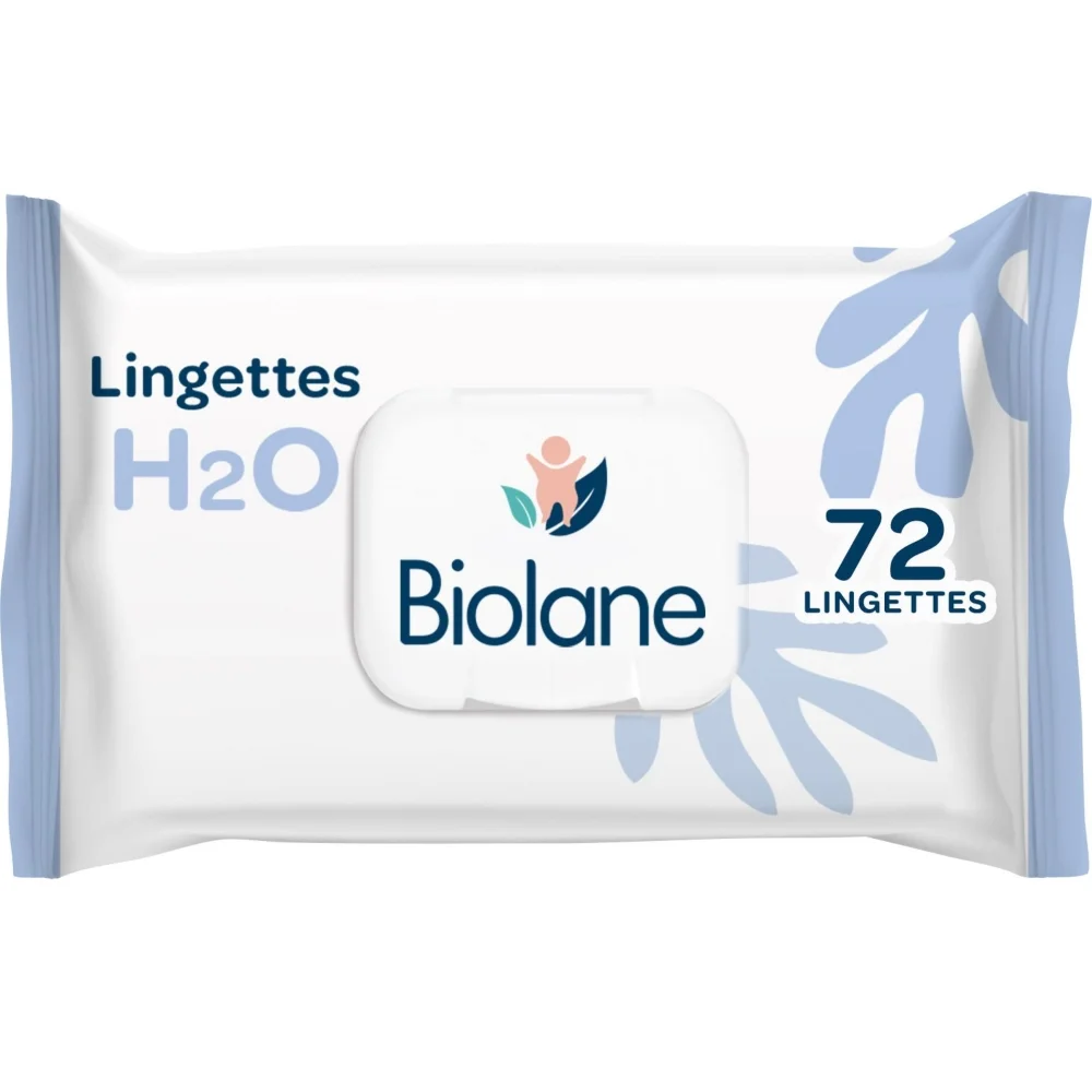 Lingettes H2O Bébé 72 unités – Biolane