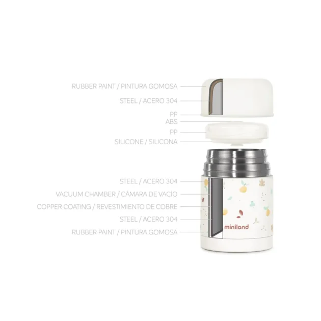 thermos alimentaire valencia 600 ml - miniland Thermos alimentaire solide « Valencia » 600 ml - Miniland