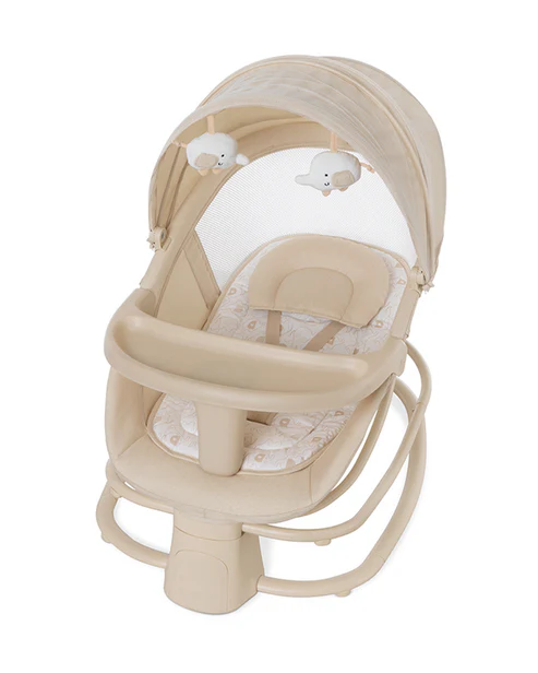 Balancelle transat multifonctionnel de luxe 4en1 gris clair - Mastela