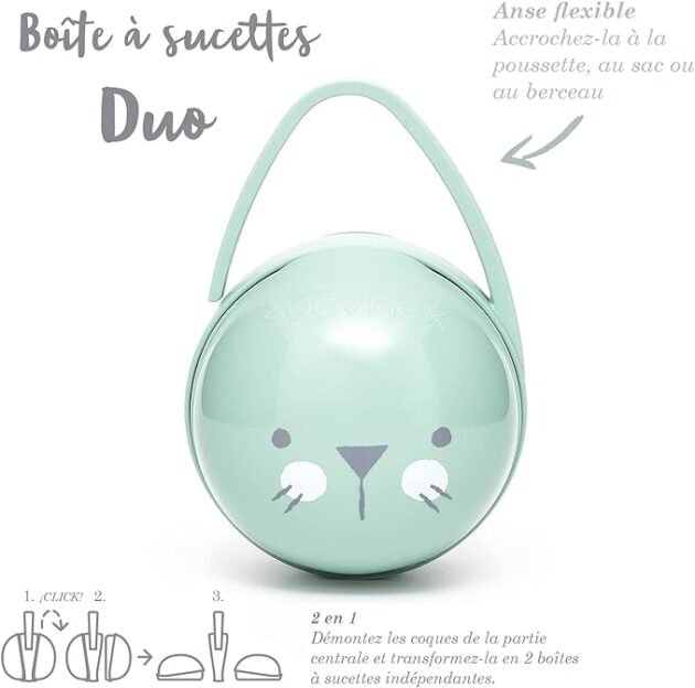 Boîte à Sucettes Duo Hygge Baby Vert – Suavinex