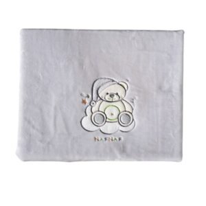 Couverture Teddy 80 x 110 cm grise - Naf Naf