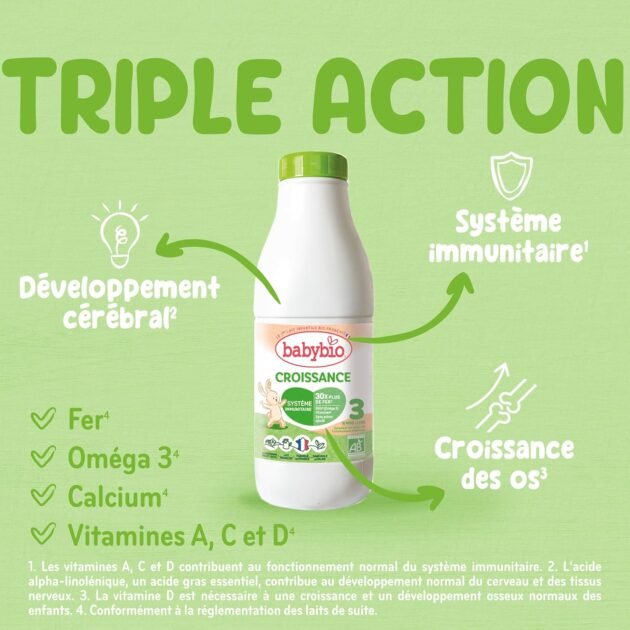 lait de croissance biologique en liquide 250 ml Lait de croissance biologique en liquide 250 ml - Babybio