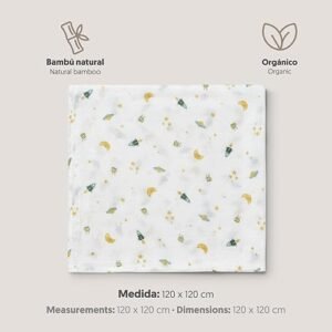 Lange bébé Bambou120 x 120 cm- Interbaby