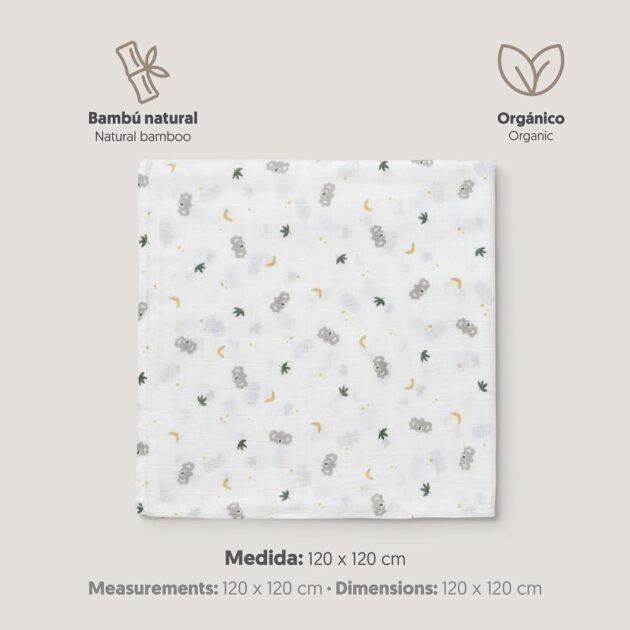 Lange coton Kaola 120 x 120 cm- Interbaby