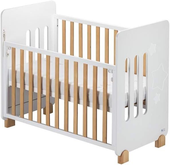 Lit en bois bébé Star Nature avec fonction cododo - Interbaby
