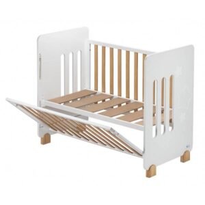 Lit en bois bébé Star Nature avec fonction cododo - Interbaby