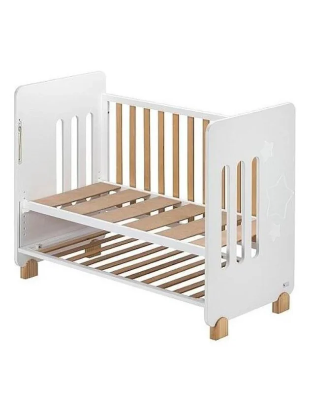 Lit en bois bébé Star Nature avec fonction cododo - Interbaby
