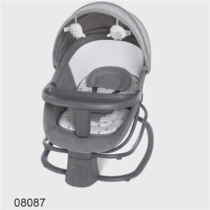 profil balancelle transat multifonctionnel de luxe 4en1 gris - mastela Balancelle transat multifonctionnelle de luxe 4en1 gris - Mastela